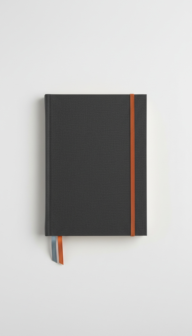 Linen hardcover journal with textured cover