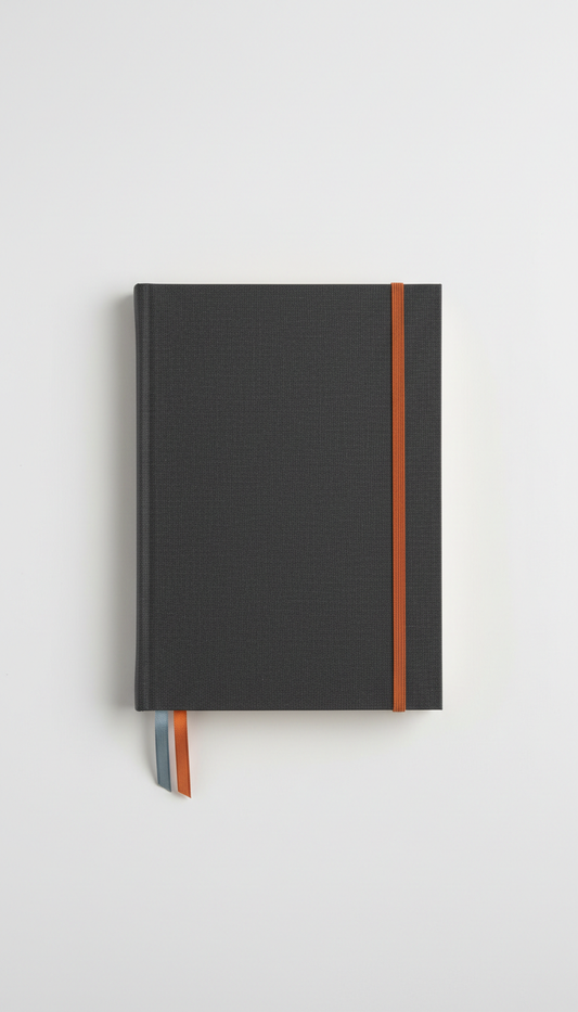 Linen hardcover journal with textured cover